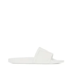 Sandaler<Valentino Garavani e Slip-On Sandaler med Flad Sål Hvid