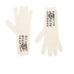 Handsker^MM6 Maison Margiela e Strikhandsker Uldblanding Hvid