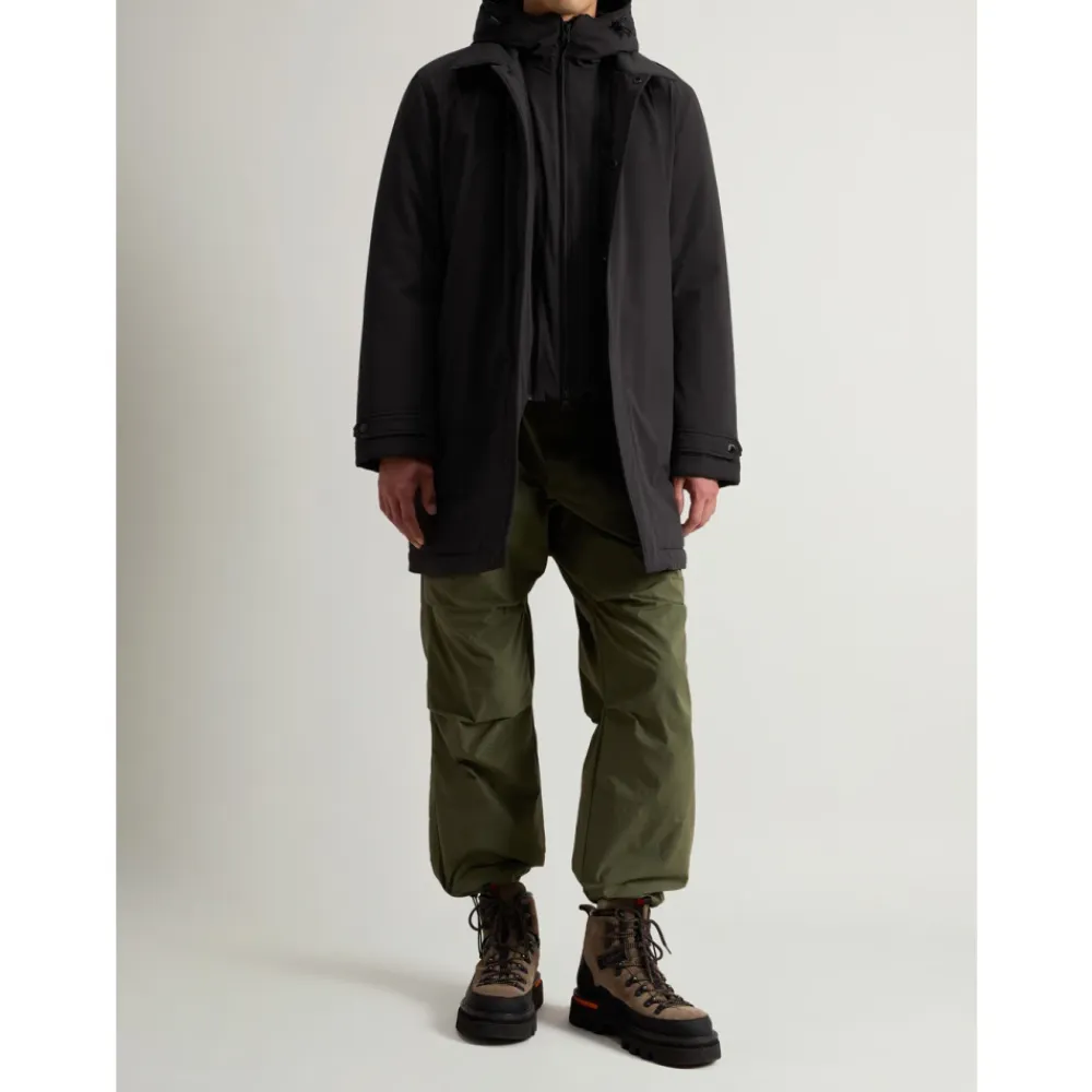 Frakker<Woolrich 2-i-1 Vandtæt Vinterfrakke Sort