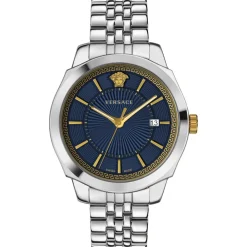 Ure^Versace Icon Classic Blå Rustfrit Stål Ur Grå