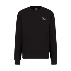 Sweatshirts<Emporio Armani EA7 Identitet Crewneck Sweatshirt Sort
