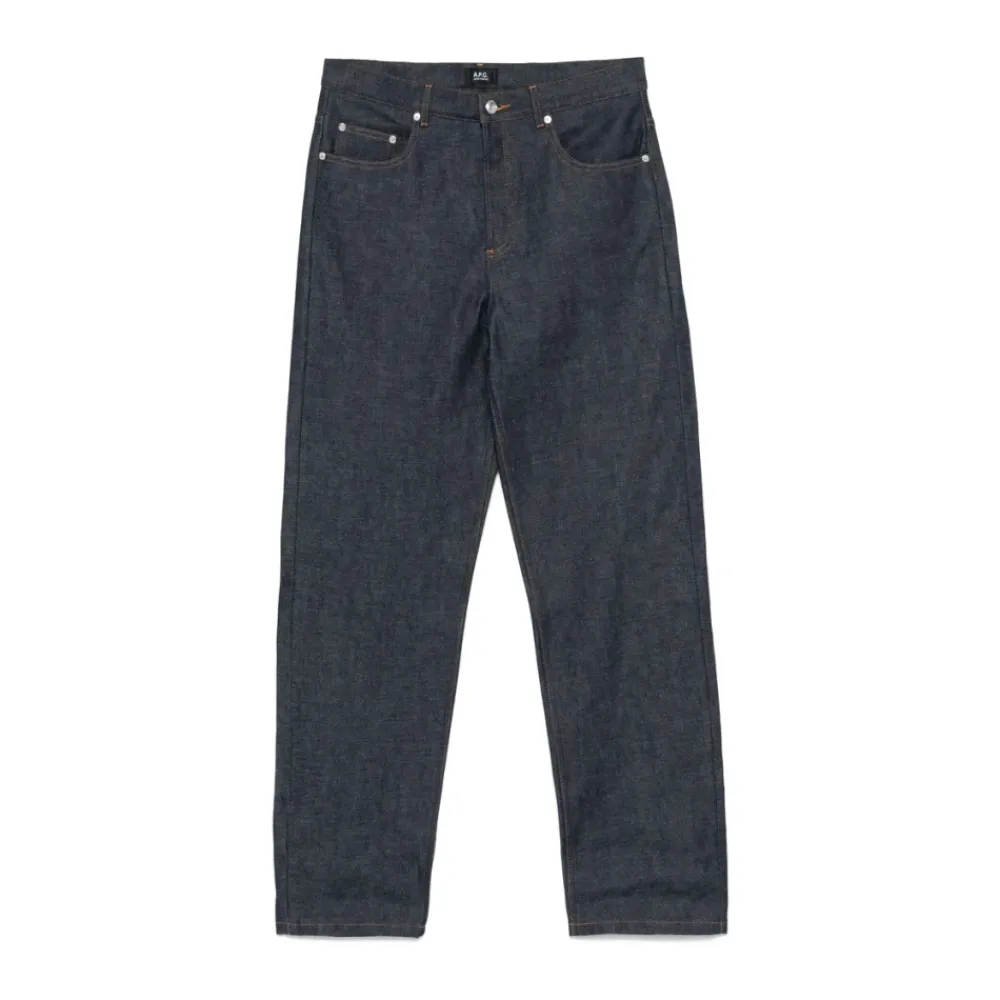 Jeans^A.P.C. Indigo Denim Straight Leg Jeans Blå