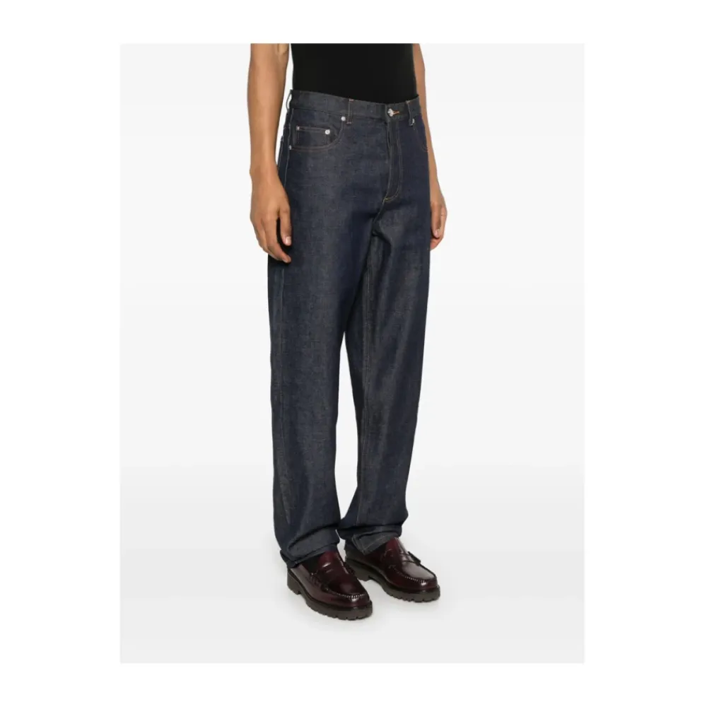 Jeans^A.P.C. Indigo Denim Straight Leg Jeans Blå