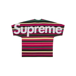 T-Shirts<Supreme Intarsia S/S Top (SS25) Stripe Multifarvet