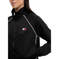 Træningsjakker^Tommy Jeans Interlock Knit Track Jacket Sort