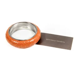 Smykker^Bottega Veneta Intrecciato Læderarmbånd Orange