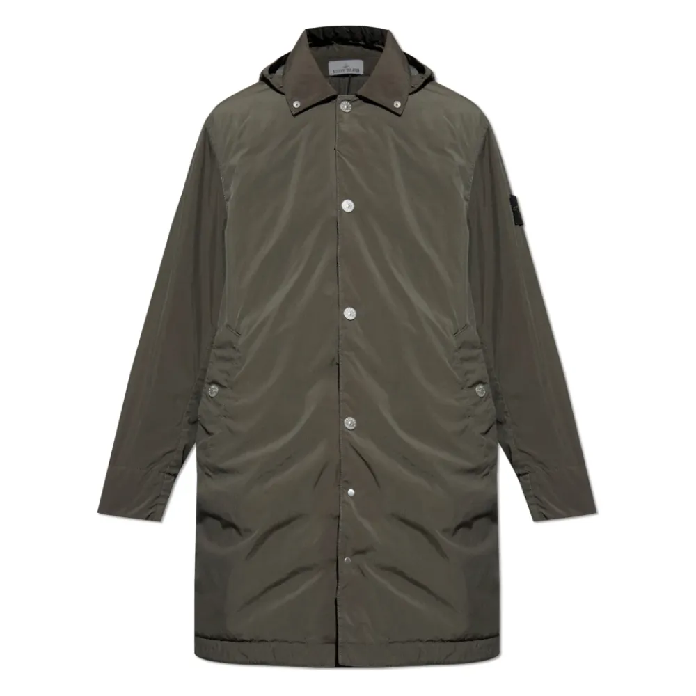 Frakker<Stone Island Isoleret frakke Let Kompakt Touch Poly-TC Grøn