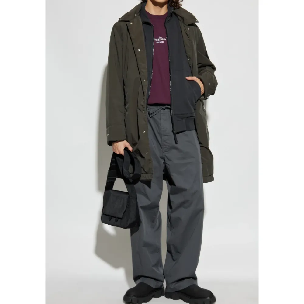 Frakker<Stone Island Isoleret frakke Let Kompakt Touch Poly-TC Grøn