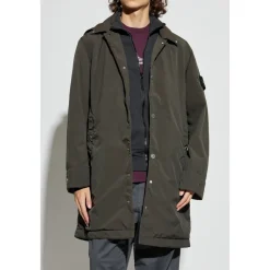 Frakker<Stone Island Isoleret frakke Let Kompakt Touch Poly-TC Grøn