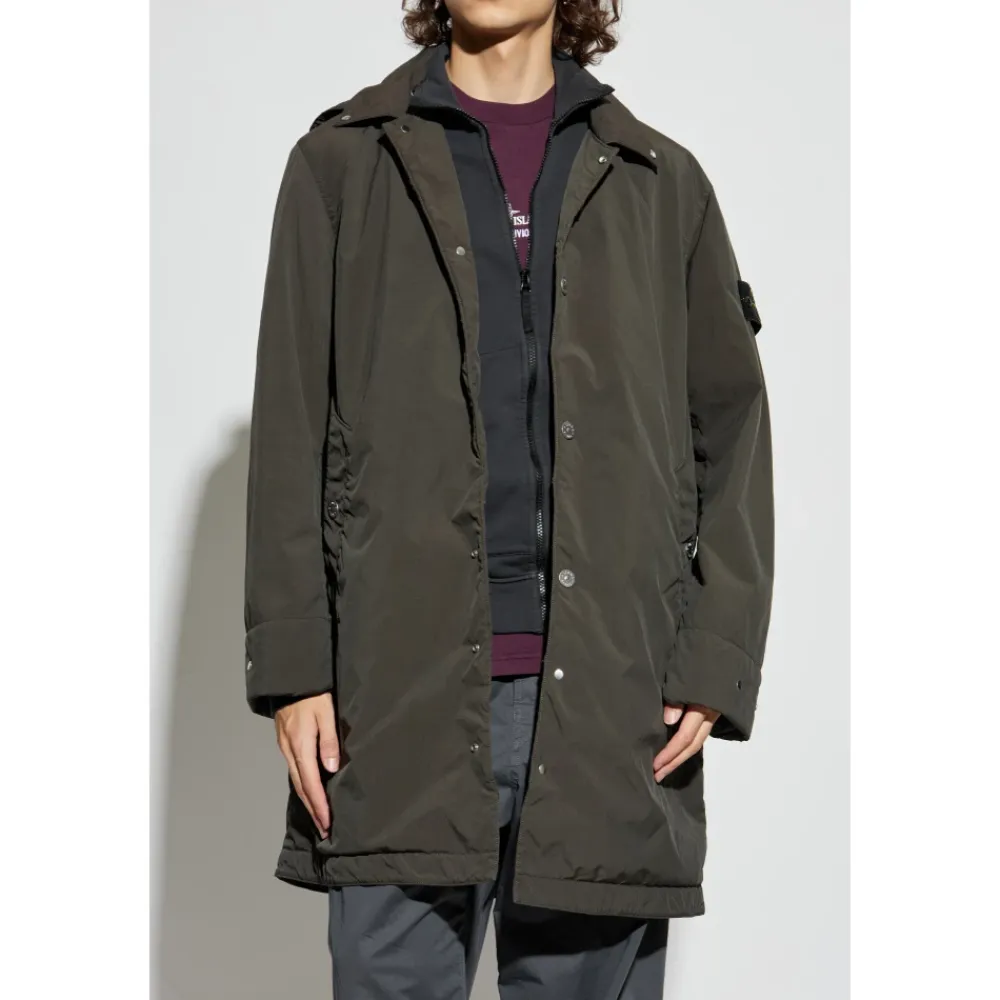 Frakker<Stone Island Isoleret frakke Let Kompakt Touch Poly-TC Grøn