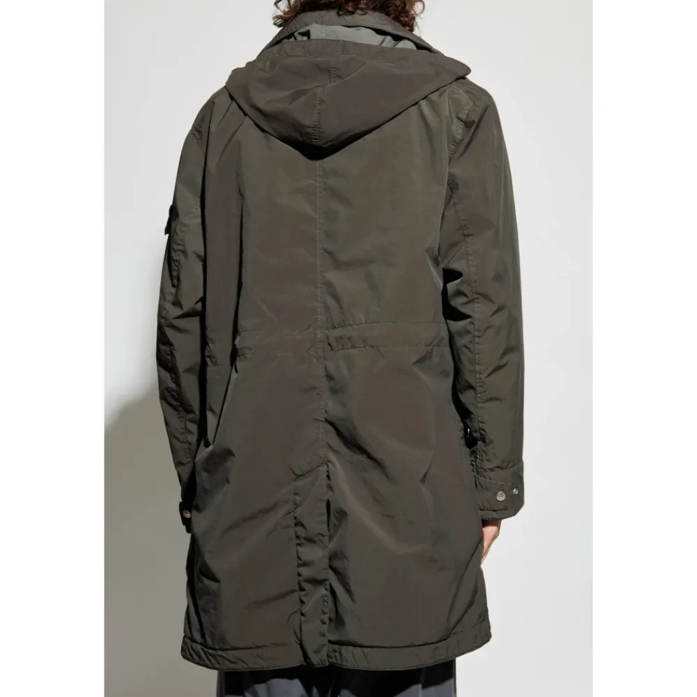 Frakker<Stone Island Isoleret frakke Let Kompakt Touch Poly-TC Grøn