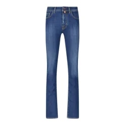Jeans<Jacob Cohën Italiensk Håndværk Slim-Fit Denim Jeans Blå
