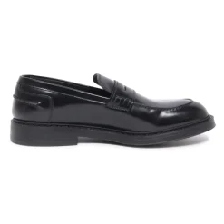 Loafers<Doucal's Italiensk Loafer Horse Nero Sort