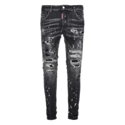 Jeans^Dsquared2 Italienske Jeansbukser Fremstillet i Italien Sort
