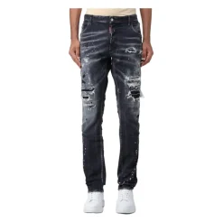 Jeans^Dsquared2 Italienske Jeansbukser Fremstillet i Italien Sort