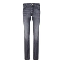 Jeans<Jacob Cohën Italienske Slim-Fit Jeans med Klassiske Detaljer Grå
