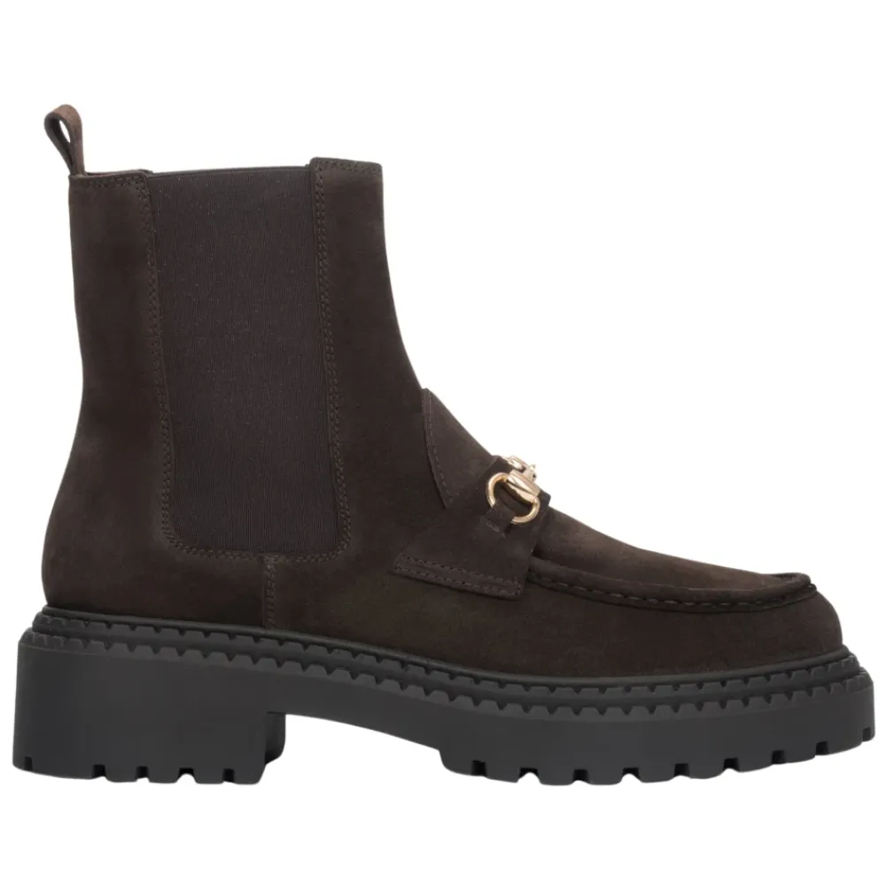 Chelsea Boots^Estro Italienske Velour Chelsea Boots Brun