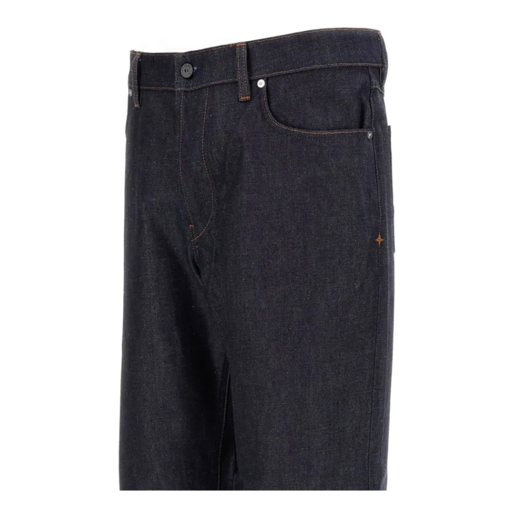 Jeans<Stone Island J100006 Loose-fit Five-pocket Jeans Blå