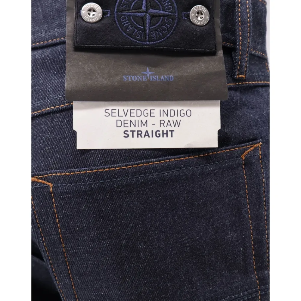 Jeans<Stone Island J100008 Selvedge Denim Bukser Blå