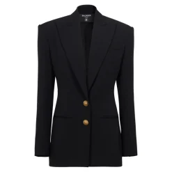 Jakker<Balmain Jakke med snøreliv og 2 knapper Sort