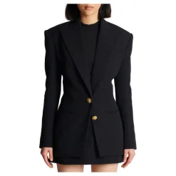 Jakker<Balmain Jakke med snøreliv og 2 knapper Sort