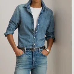 Bluser & Skjorter^Ralph Lauren Jamelko Langærmet Skjorte med Knapper Blå
