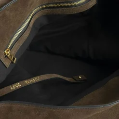 Skuldertasker<Zadig & Voltaire Jane Hobo XL Ruskindstaske Brun