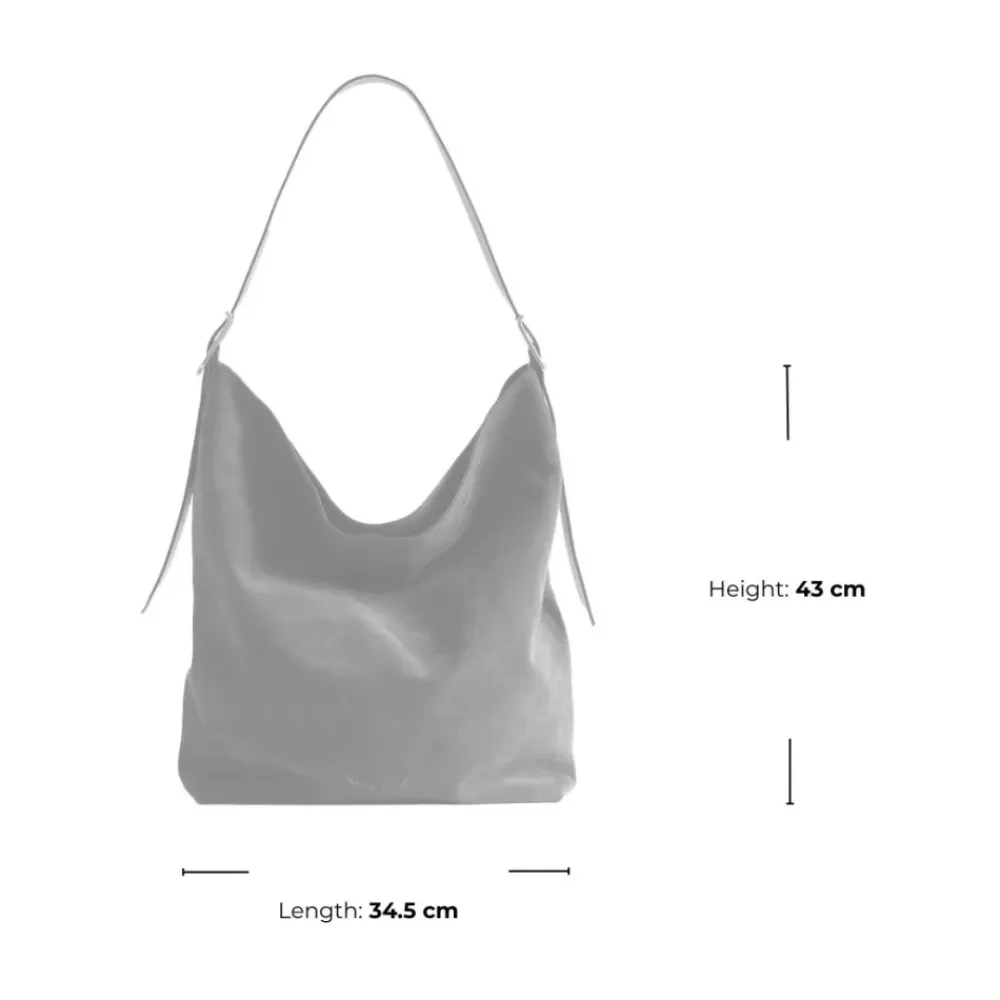 Skuldertasker<Zadig & Voltaire Jane Hobo XL Ruskindstaske Brun