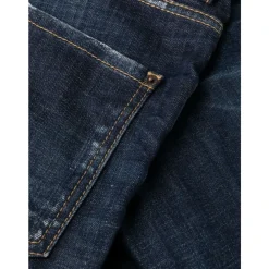Jeans<Dsquared2 Jeans med bleget effekt og frontknap Blå