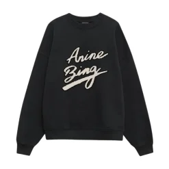 Sweatshirts|Striktrøjer & Sweatere^Anine Bing JERSEY COLOR BLACK Sort