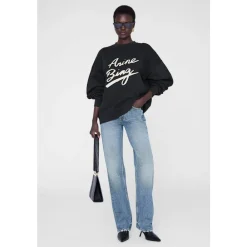 Sweatshirts|Striktrøjer & Sweatere^Anine Bing JERSEY COLOR BLACK Sort