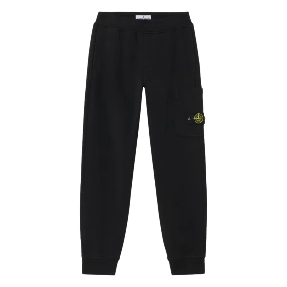 Underdele<Stone Island Jogger Cargo Bukser Sort
