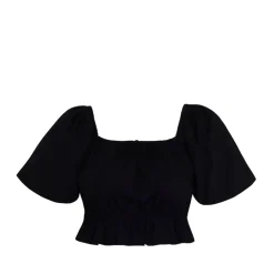Bluser & Skjorter<Faithfull the brand Joseva Cotton-Poplin Top Sort