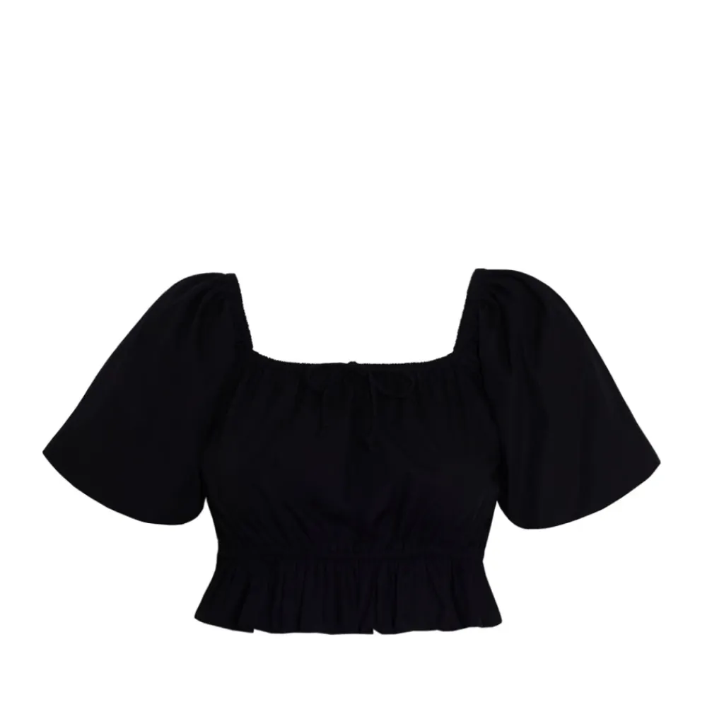 Bluser & Skjorter<Faithfull the brand Joseva Cotton-Poplin Top Sort