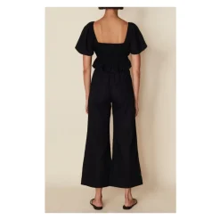 Bluser & Skjorter<Faithfull the brand Joseva Cotton-Poplin Top Sort