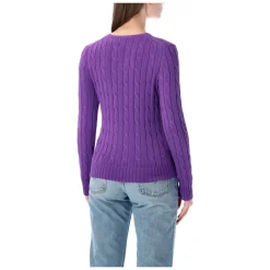 Striktrøjer & Sweatere<Ralph Lauren Julianna Kabelstrikket Sweater Lilla