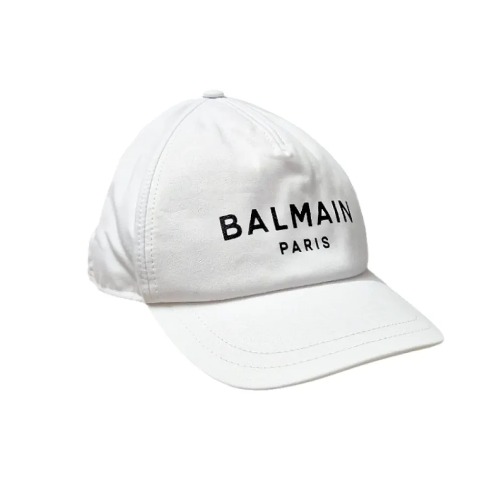 Huer & Kasketter<Balmain Justerbar baseballkasket med trykt logo Hvid