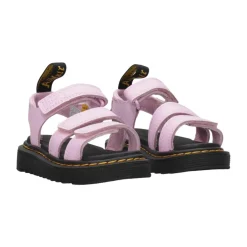 Sandaler<Dr. Martens Justerbare lædersandaler med velcrobånd Pink