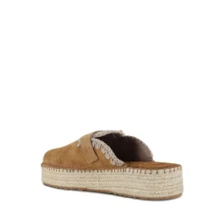 Loafers^Mou Jute Clog Plain Suede Brun