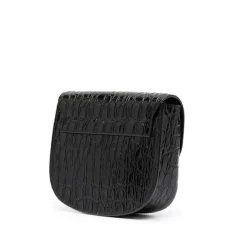 Skuldertasker^Saint Laurent Kaia Croco Skuldertaske Sort
