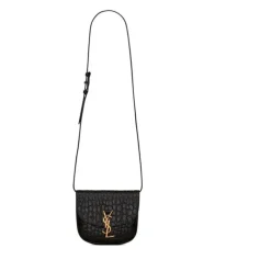 Skuldertasker^Saint Laurent Kaia Croco Skuldertaske Sort