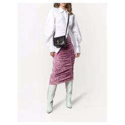 Skuldertasker^Saint Laurent Kaia Croco Skuldertaske Sort