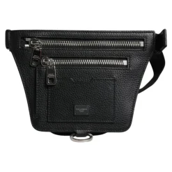 Tasker|Bæltetasker<Dolce & Gabbana Kalveskind Logo Plakette Bæltetaske Sort