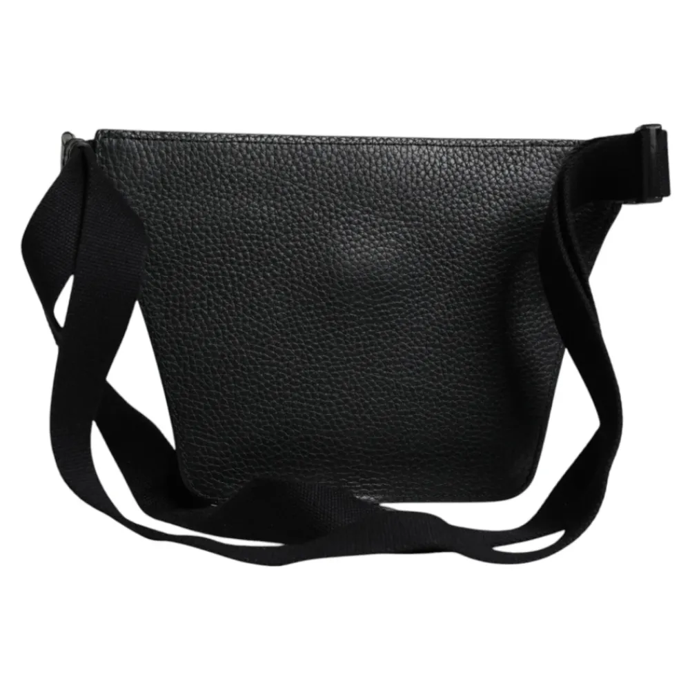 Tasker|Bæltetasker<Dolce & Gabbana Kalveskind Logo Plakette Bæltetaske Sort