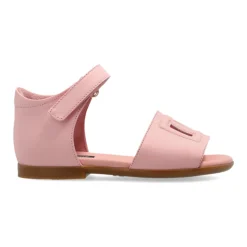 Sandaler^Dolce & Gabbana Kalveskindssandaler med udskåret DG-logo Pink