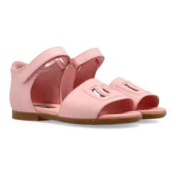 Sandaler^Dolce & Gabbana Kalveskindssandaler med udskåret DG-logo Pink