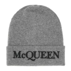 Huer, Kasketter & Hatte^Alexander McQueen Kashmir Beanie Hat i Grå