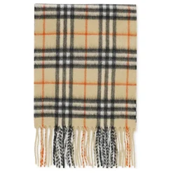Halstørklæde<Burberry Kashmir Børn Tørklæde med Frynser Beige
