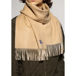 Halstørklæder Og Tørklæder|Tørklæder^Burberry Kashmir tørklæde med logo Beige