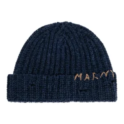 Huer, Kasketter & Hatte<Marni Kasket med logo Blå